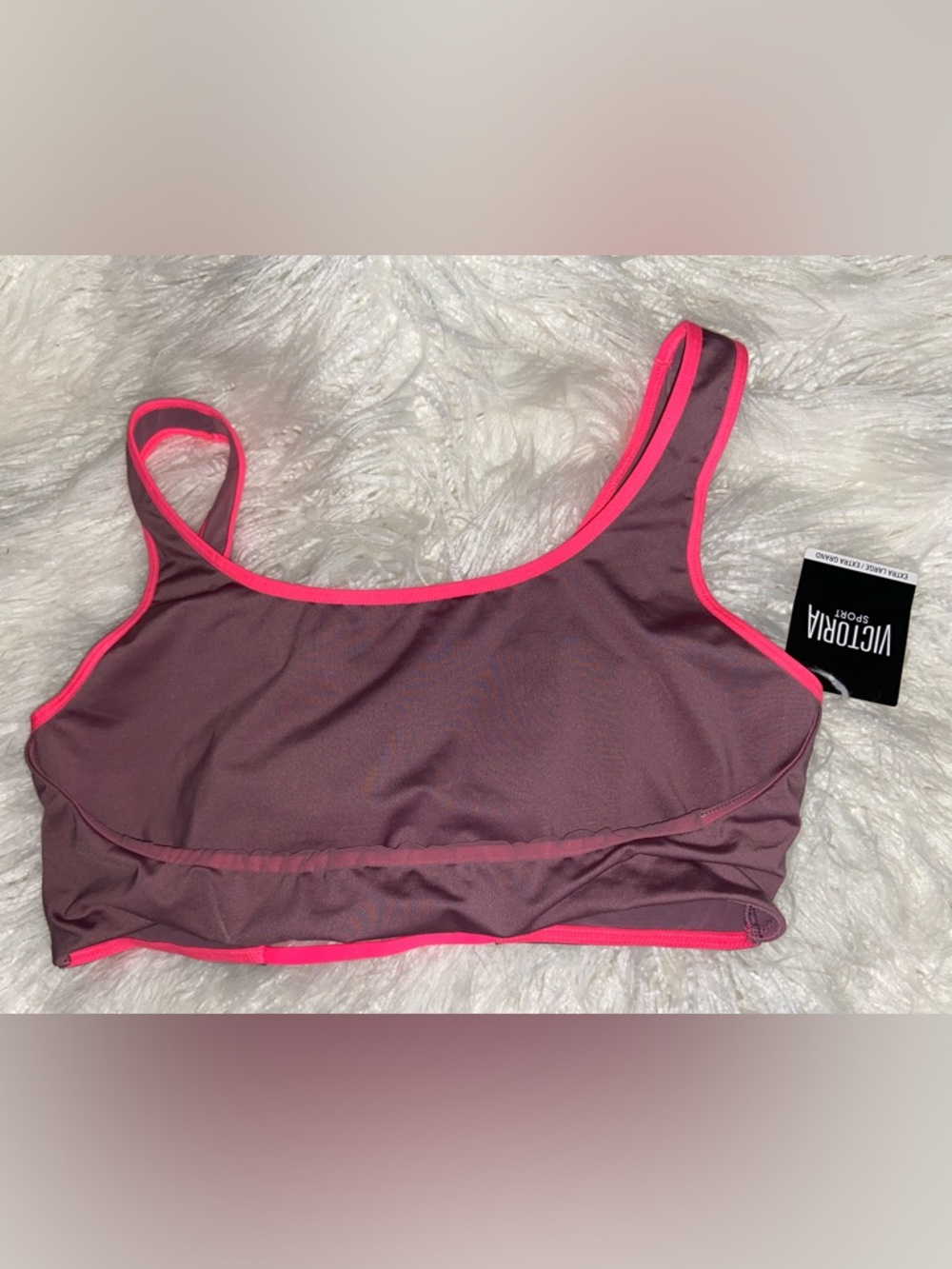 Victoria's Secret Mauve Bralette with Hot Pink Trim